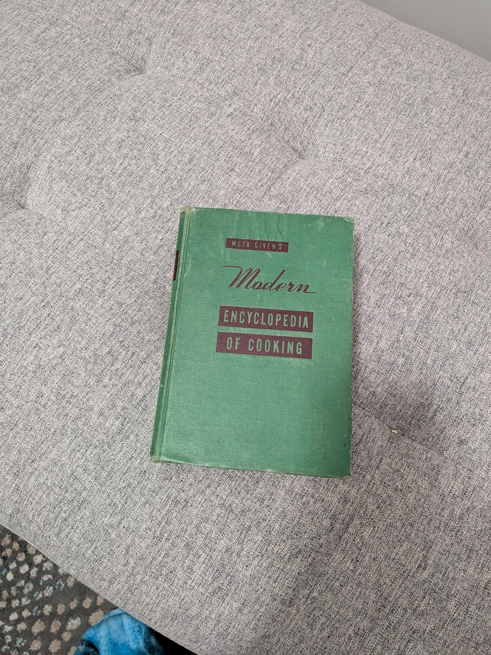 Meta Givens. Vintage 'Modern Encyclopedia of Cooking' Green Hardcover Cookbook.